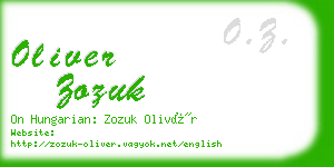 oliver zozuk business card